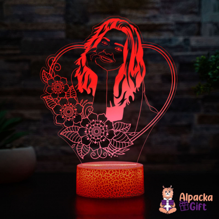 Lampă 3D - Fotografie Line Art [4]