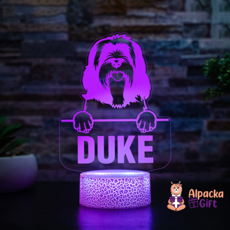 Rase de Caini - Lampă 3D Tibetan Terrier