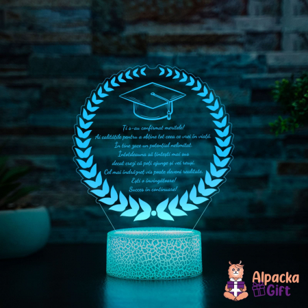 Pentru Profesori - Lampa 3D - Coroană  + Tocă
