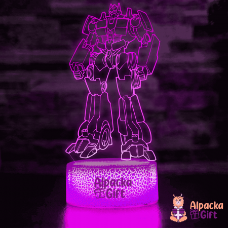 Personaje si Supereroi - Lampă 3D - Trnasformers 1