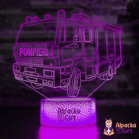 Lampă 3D - Mașina De Pompieri [3]