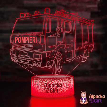 Lampi 3D Diverse - Lampă 3D - Mașina De Pompieri