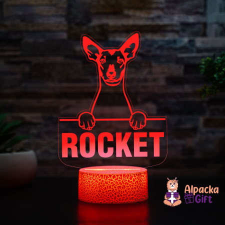 Rase de Caini - Lampă 3D Xoloitzcuintli