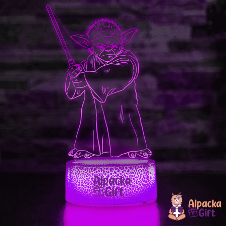 Personaje si Supereroi - Lampă 3D Yoda 1