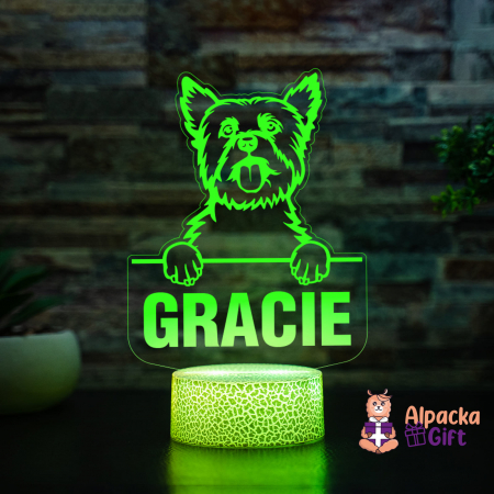 Lampă 3D Yorkshire Terrier [3]