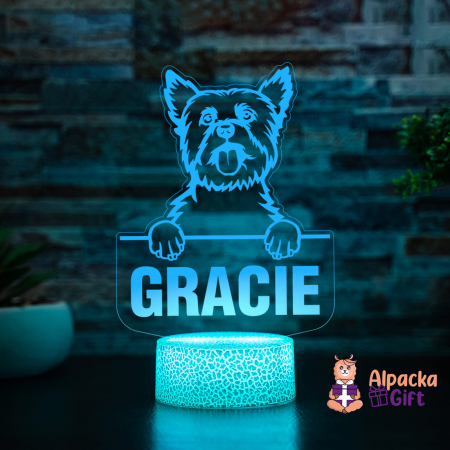 Lampă 3D Yorkshire Terrier [4]