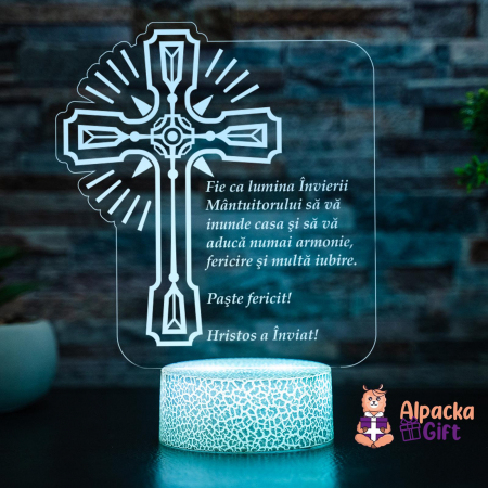 Cadouri de Paște - Lampă 3D - Cruce 2