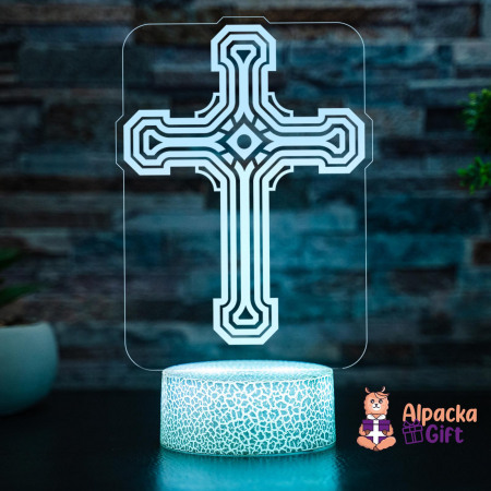 Cadouri de Paște - Lampă 3D - Cruce 1
