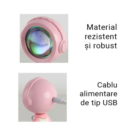 Lampă de Veghe Proiecție Apus de Soare - Astronaut [4]