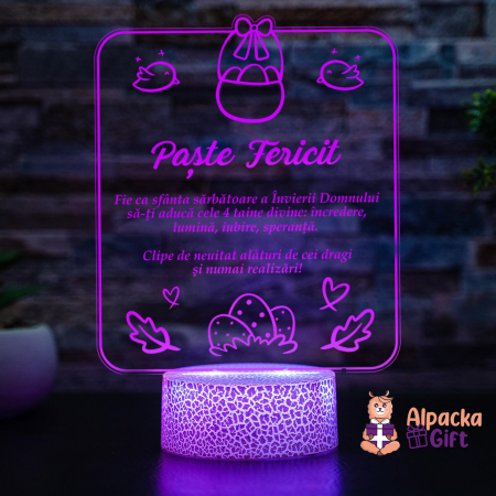 Lampă 3D - Paște Fericit [2]