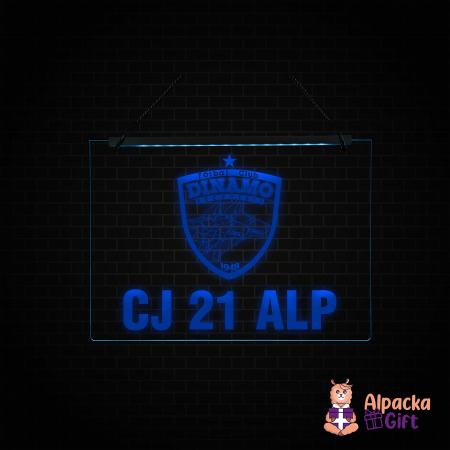 Placheta LED - Dinamo Bucuresti + Nr Inmatriculare [2]