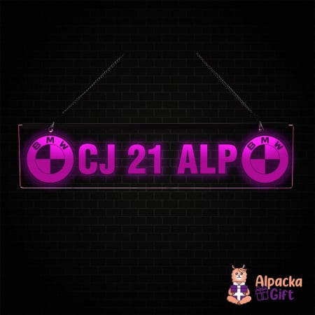 Cu Marci Auto - Placheta LED - BMW + Nr. Înamtriculare