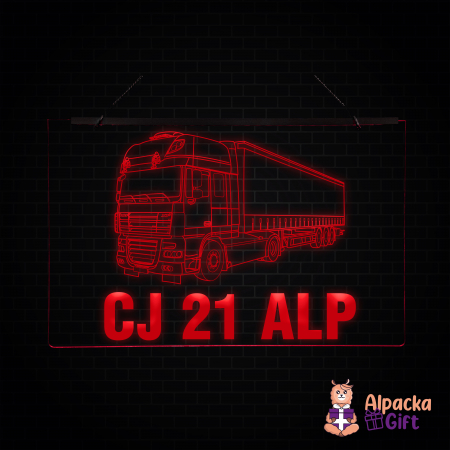 Placheta LED -Camion DAF + Nr Inmatriculare [2]