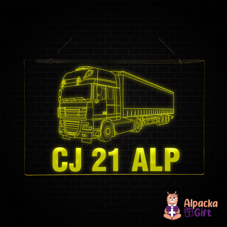 Placheta LED -Camion DAF + Nr Inmatriculare [1]