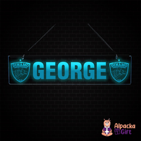 Cu Cluburi de Fotbal - Placheta LED - Dinamo + Nume