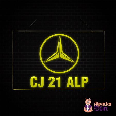 Plachete Luminoase - Placheta LED - Mercedes + Numar de inmatriculare