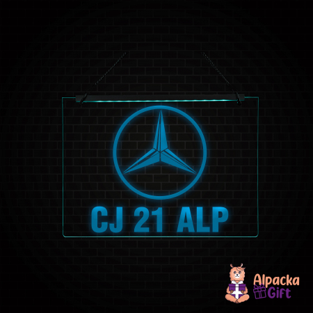 Cu Marci Auto - Placheta LED - Mercedes + Nume