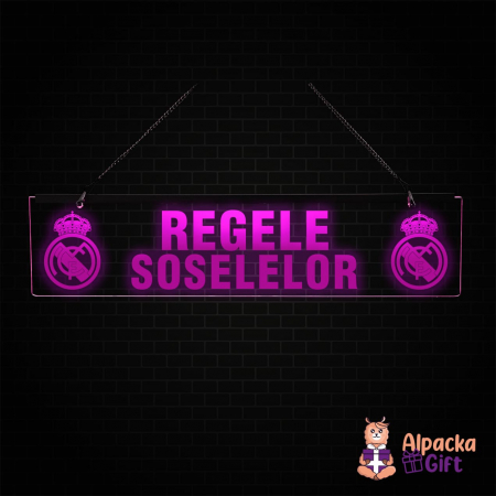 Plachete Luminoase - Placheta LED - Real Madrid + Porecla