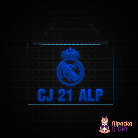 Placheta LED - REAL MADRID + Numar de inmatriculare [1]
