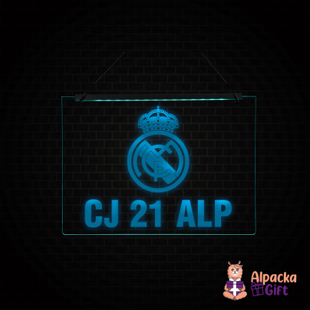 Placheta LED - REAL MADRID + Numar de inmatriculare [3]