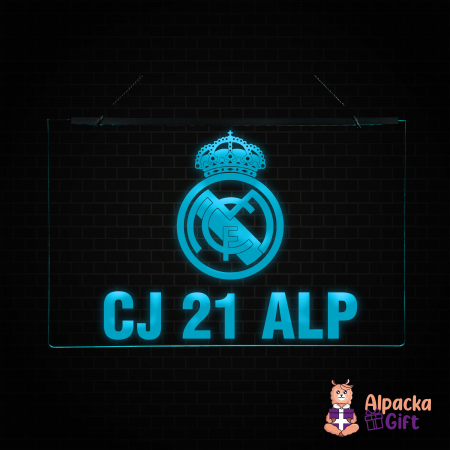 Placheta LED - REAL MADRID + Numar de inmatriculare [2]