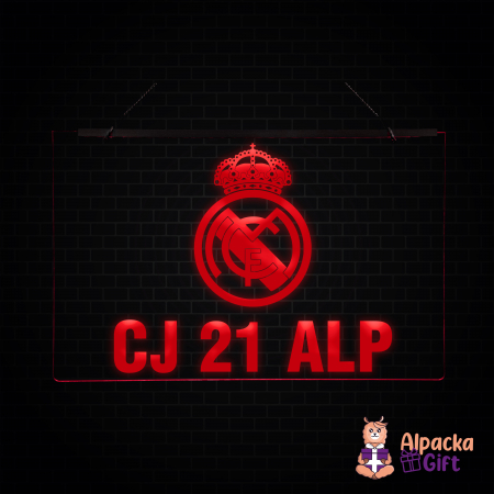 Placheta LED - REAL MADRID + Numar de inmatriculare [1]