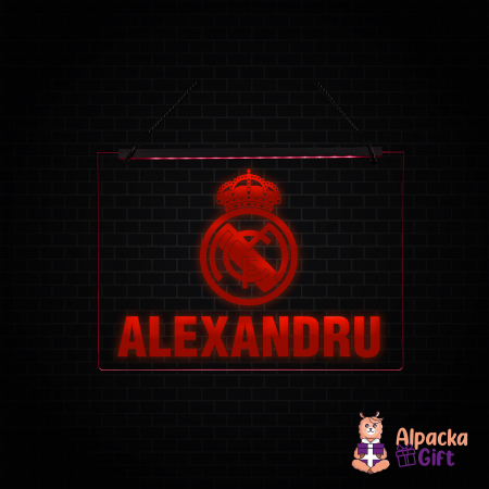 Placheta LED - REAL MADRID + Nume [1]