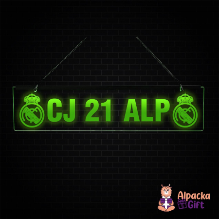 Placheta LED - Real Madrid + Nr. Inmatriculare [2]