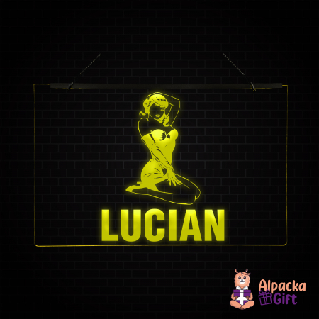 Cu Siluete - Placheta LED - Silueta2 + Nume