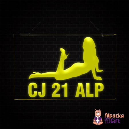 Cu Siluete - Placheta LED - Silueta3 + Nr Inmatriculare