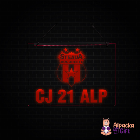 Placheta LED - Steaua Bucuresti + Numar de inmatriculare [3]