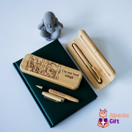 Stilouri si Pix-uri Personalizate - Stilou/Pix de Lemn - Pentru Colegul / Colega de Birou