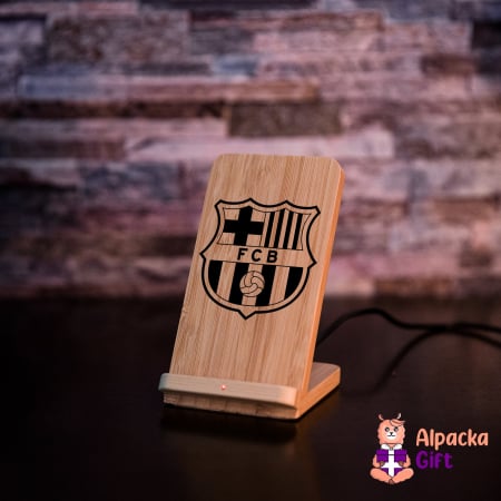Incarcatoare Wireless - Suport de Telefon cu Încărcător Wireless - FC Barcelona