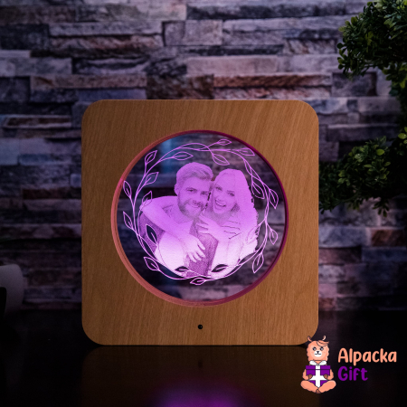 Ramă de Masă LED - Coroană cu Frunze [5]