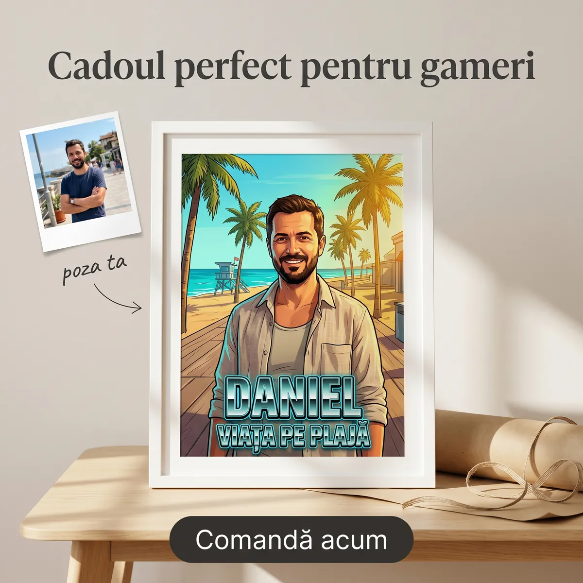 Tablouri Personalizate - Tablou personalizat Beach Hustler - cadou Beach Hustler