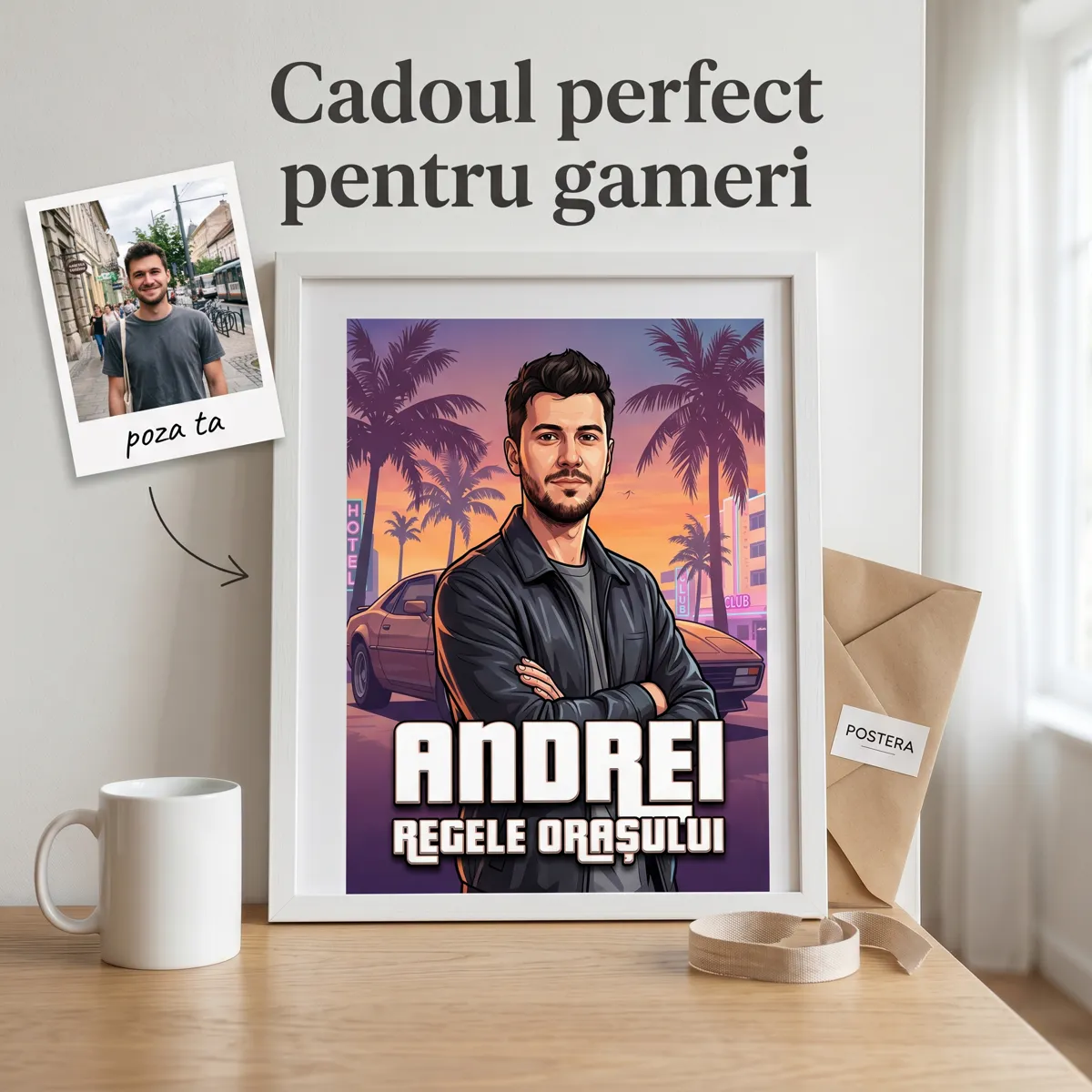 Gaming - Tablou personalizat Vice City Legend - cadou Vice City Legend