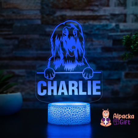 Lampă 3D Ogar Afgan (Afghan Hound) [2]