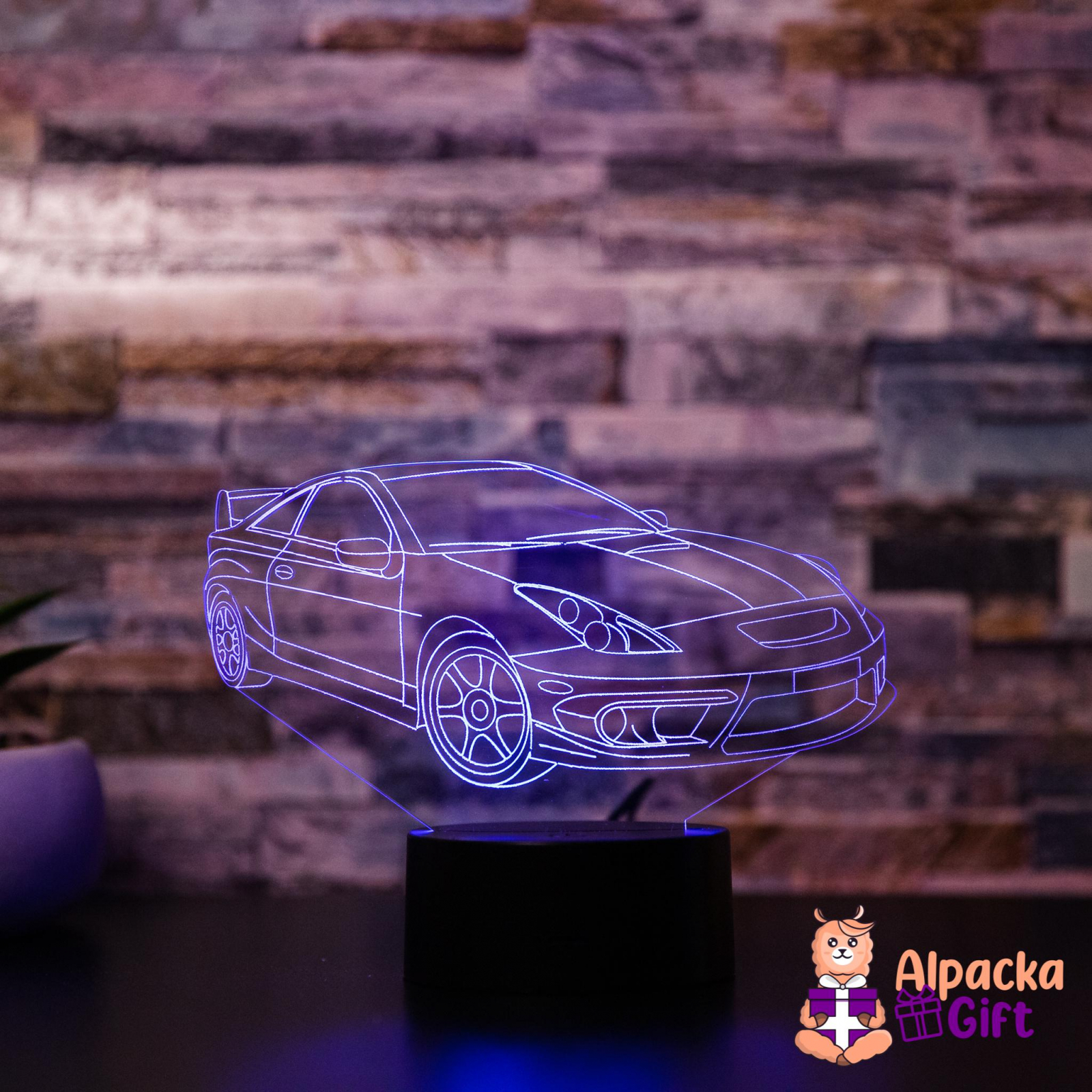Lampă 3D Toyota Celica Negru