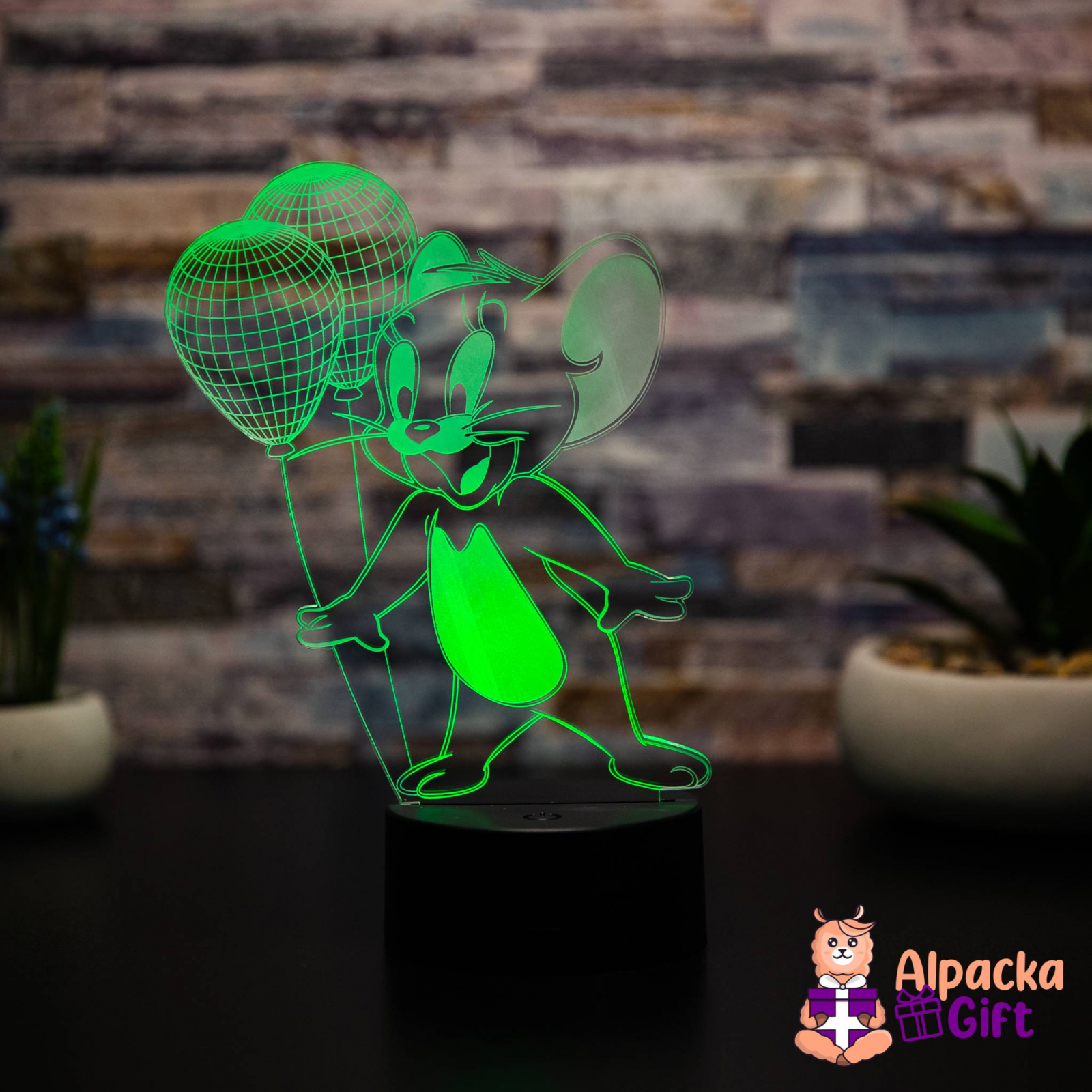 Lampă 3D Jerry Negru