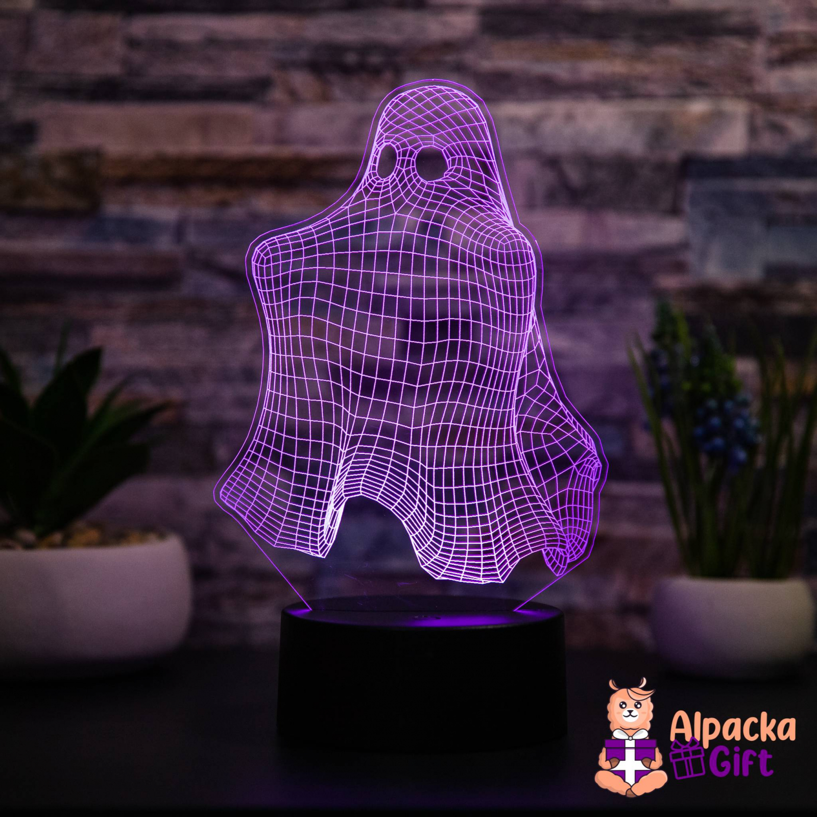 Lampă 3D - Fantoma Negru