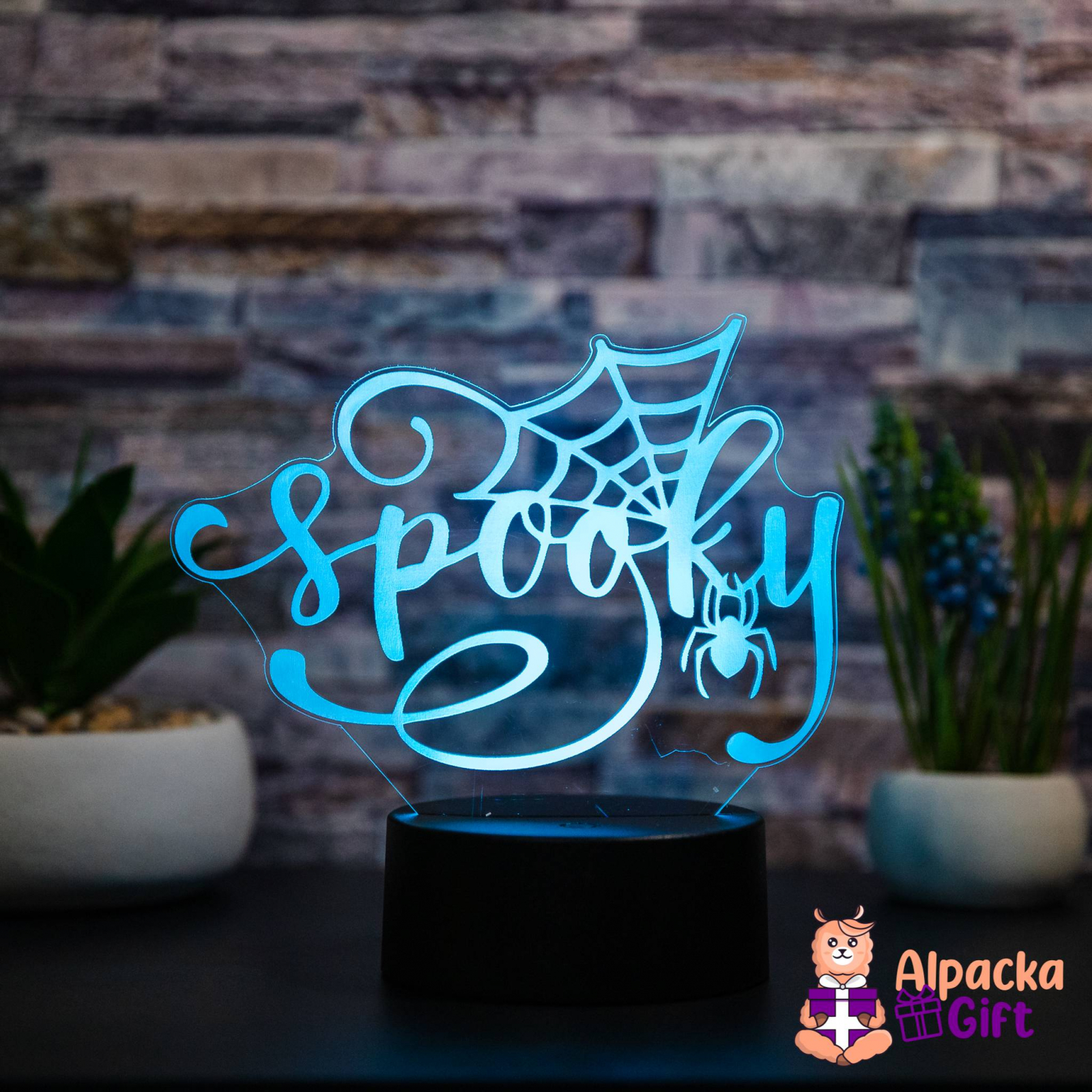 Lampă 3D - Spooky Negru