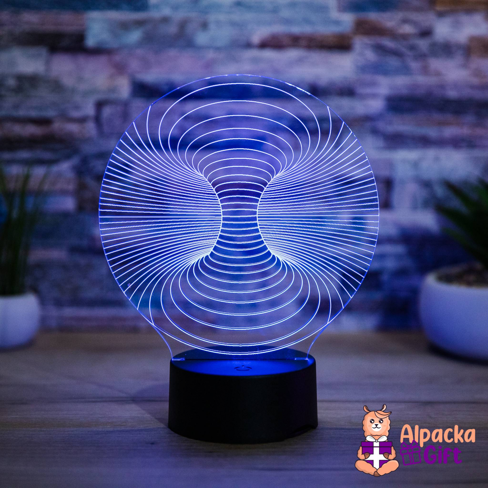 Lampă 3D - Vortex Negru