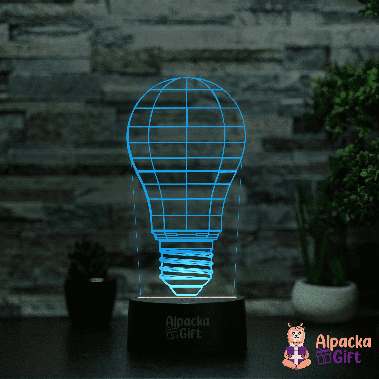 Lampă 3D - Bec Negru