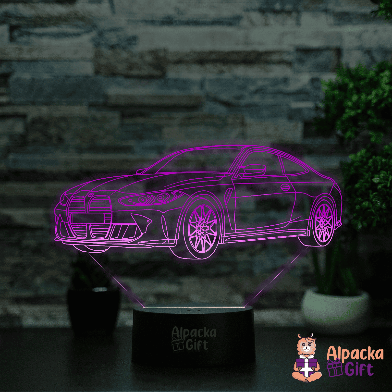 Lampă 3D BMW M4 Negru