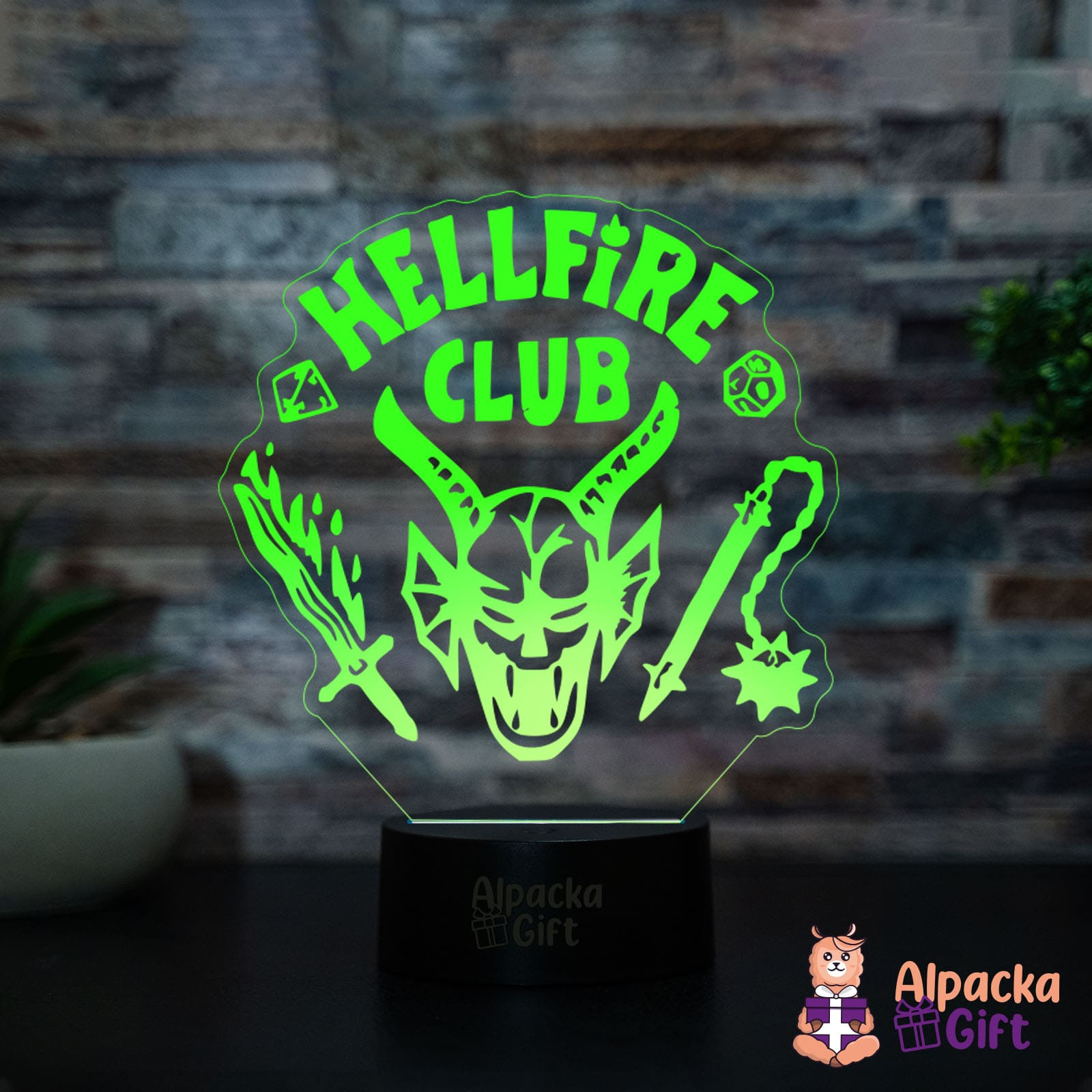 Lampă 3D - HELLFIRE CLUB Stranger Things Negru