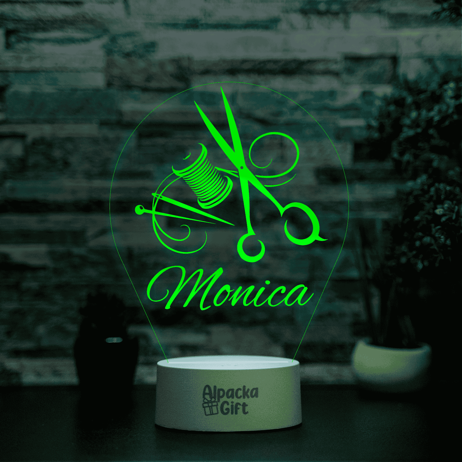 Lampă 3D - Croitoreasă 1 Alb cu Difuzor Bluetooth