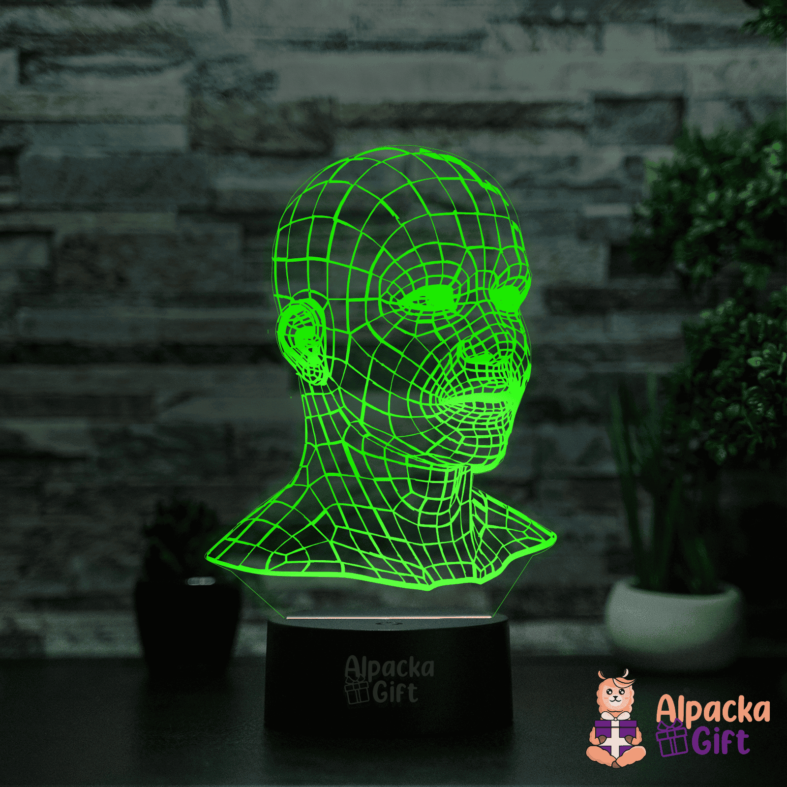 Lampă 3D - Bust Negru