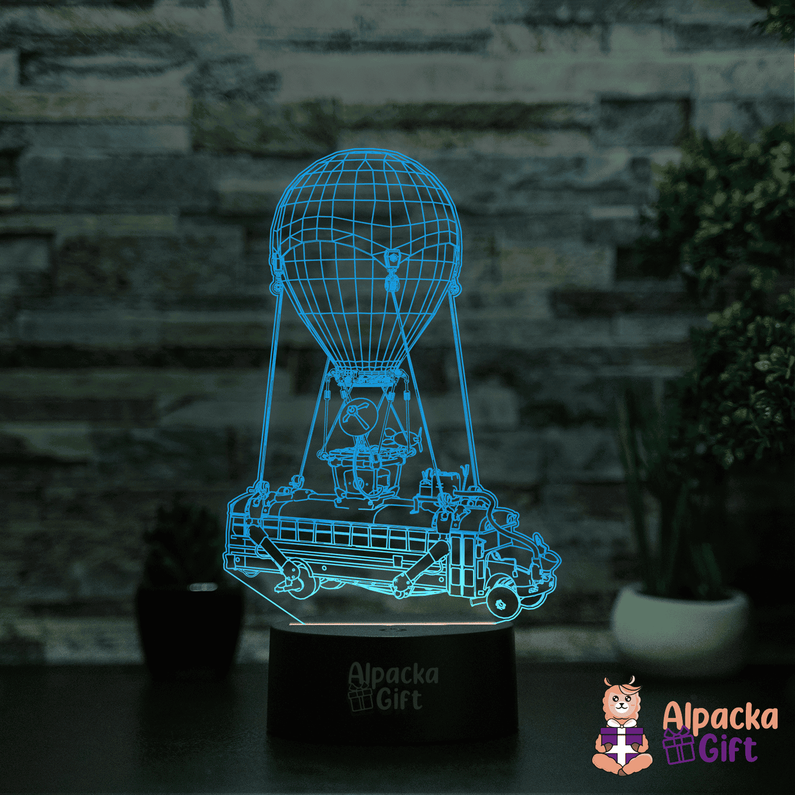 Lampă 3D - Autobus Plutitor Negru