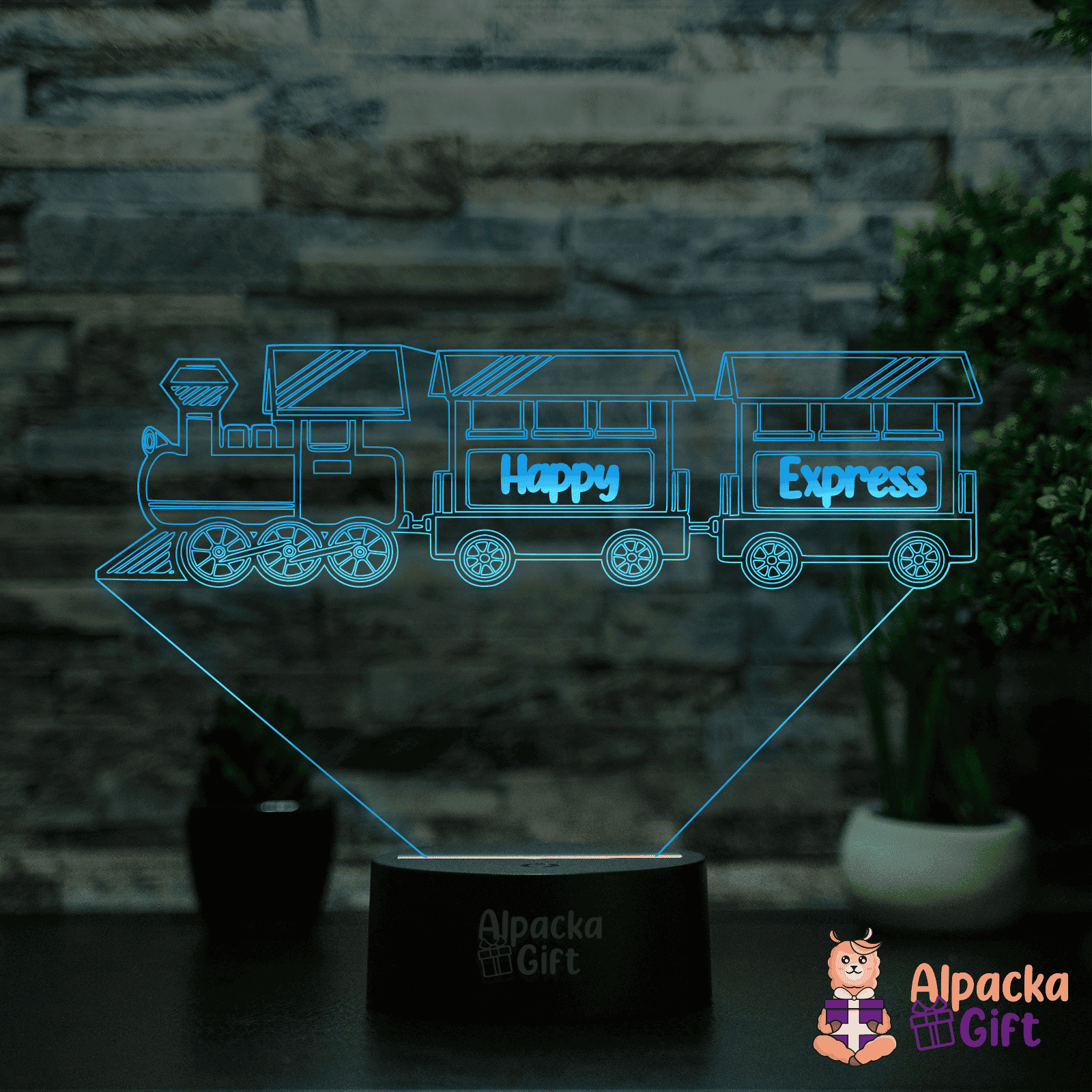 Lampă 3D Tren Negru