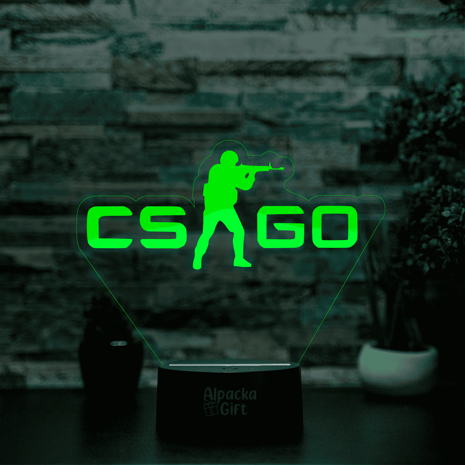 Lampă 3D - CSGO Negru